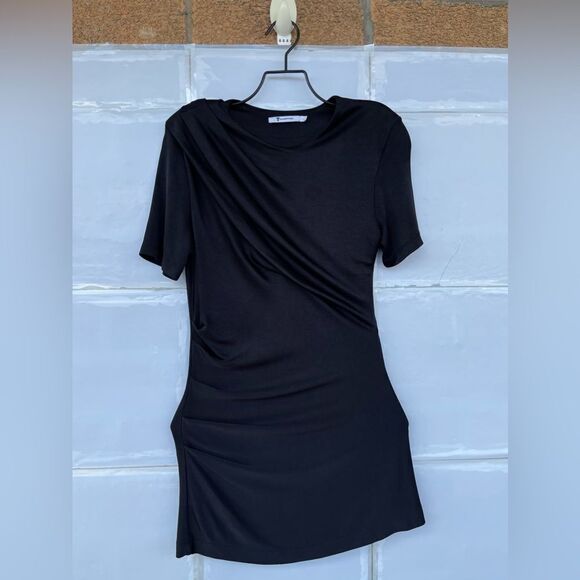 T By Alexander Wang Black Jersey mini dress size medium - Picture 1 of 12